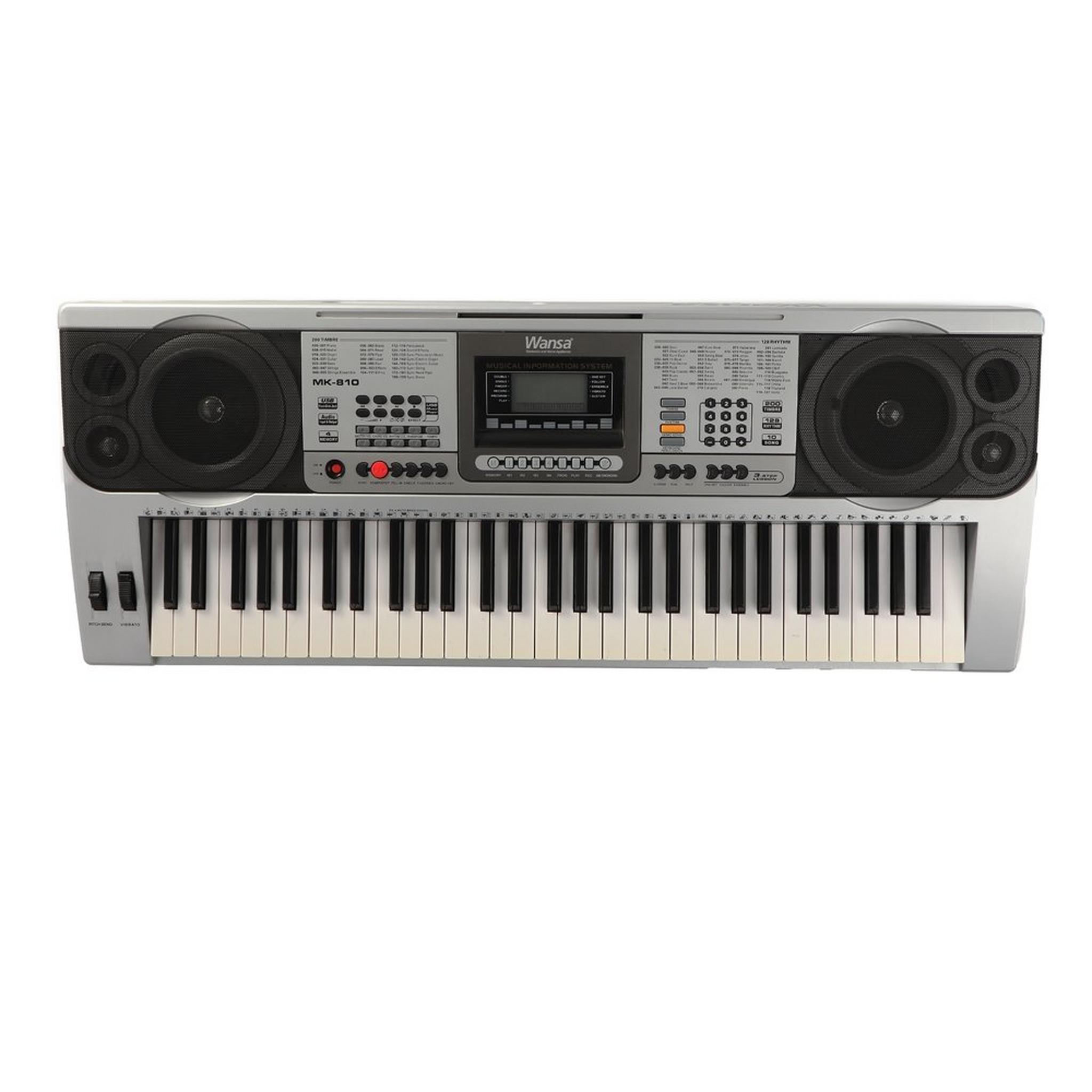 لوحة مفاتيح موسيقية من ونسا ٦١ مفتاح – فضي - (MK-810)