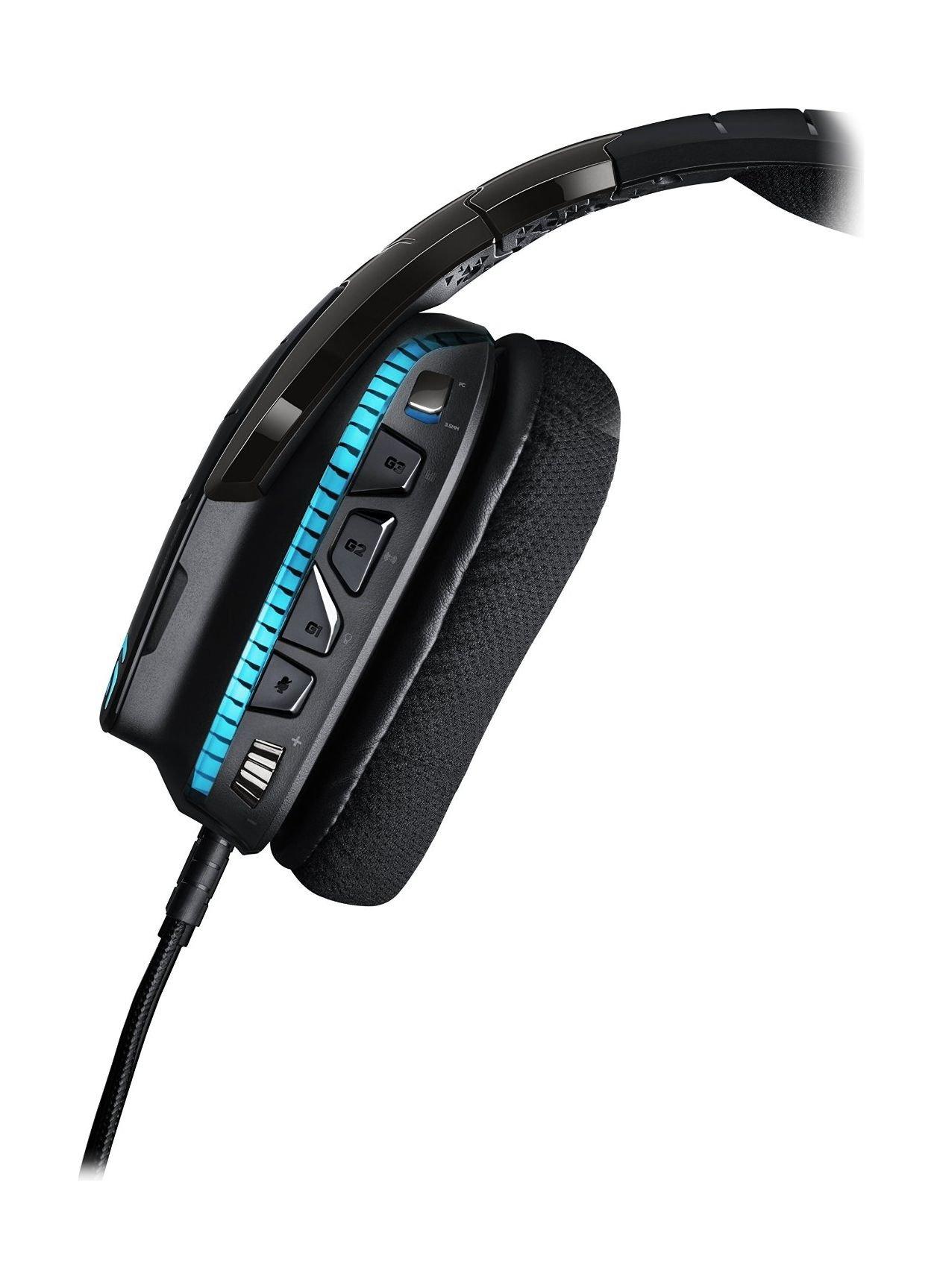 سماعة الألعاب السلكية جي ٦٣٣ أرتميس سبيكتروم بميكروفون من لوجيتيك – الصوت المحيط ٧.١ – أسود (981-000605)