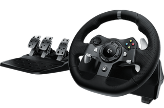 Buy Logitech driving force steering wheel and pedals for xbox one and pc (941-000124) - black in Kuwait