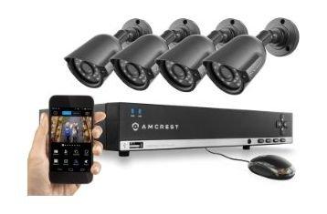 Amcrest 960H Video Security System, Indoor/Outdoor, 800+ TVL, AMDV960H4-4B