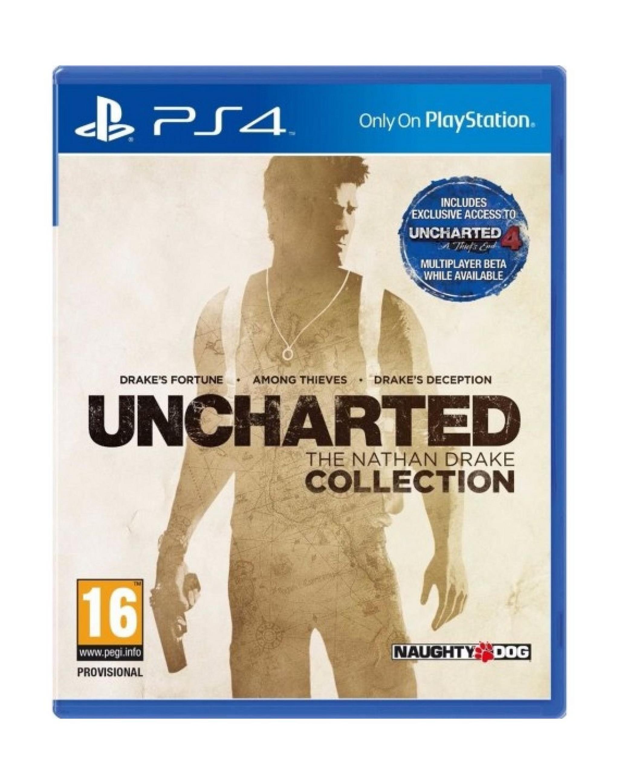 PlayStation4 1TB Gaming Console + Uncharted: The Nathan Drake Collection + Fifa 16 (with Arabic Commentary) - PS4 Games