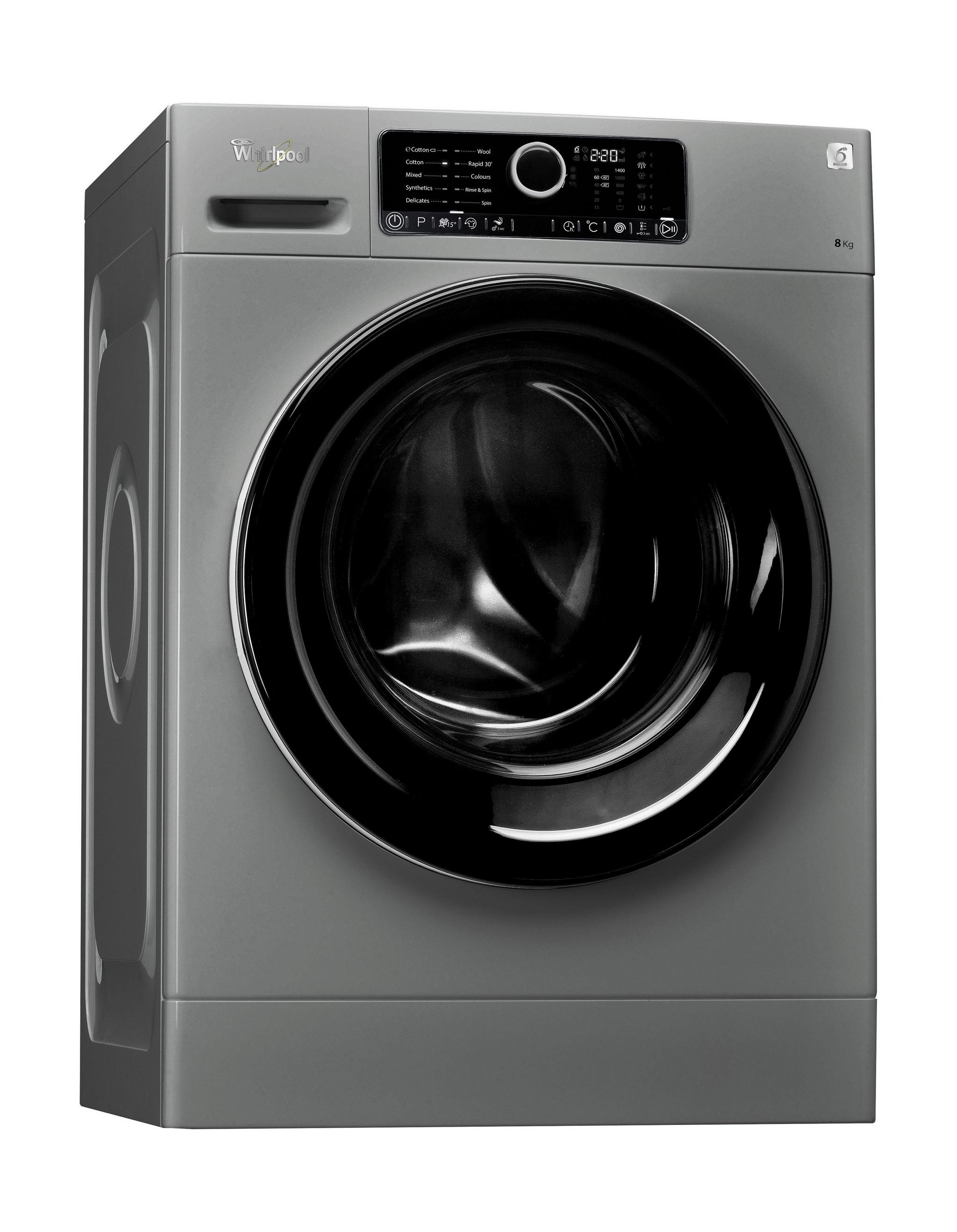 Whirlpool Front Loader Washer 8kg Silver + Whirlpool 8 Kilogram Dryer Condenser + Wansa Washer and Dryer Stacking Unit