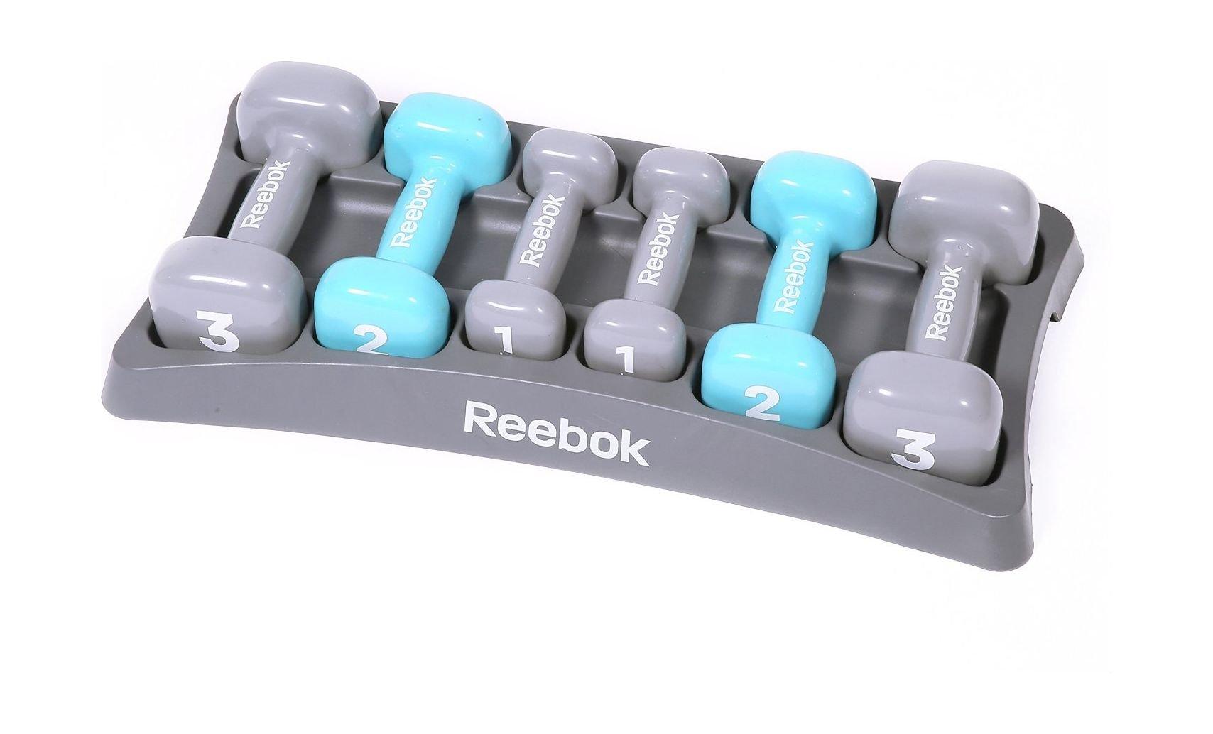 مجموعة دامبل مع حقيبة من ريبوك - أزرق / رمادي - RAWT-11156