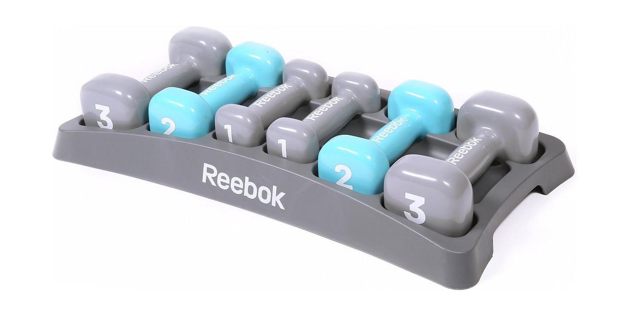 Reebok Dumbbell Set With Case (RAWT-11156) - Blue/Grey