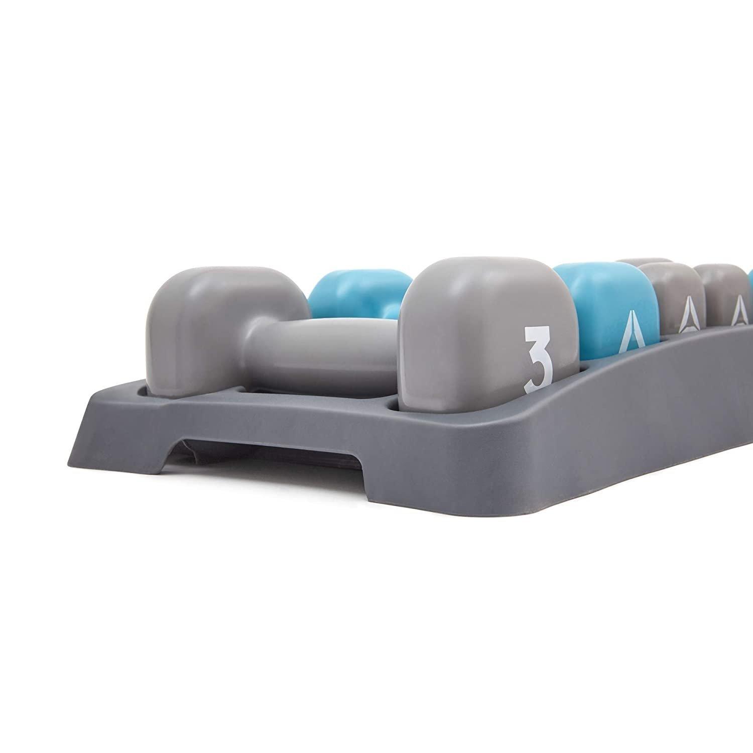 مجموعة دامبل مع حقيبة من ريبوك - أزرق / رمادي - RAWT-11156