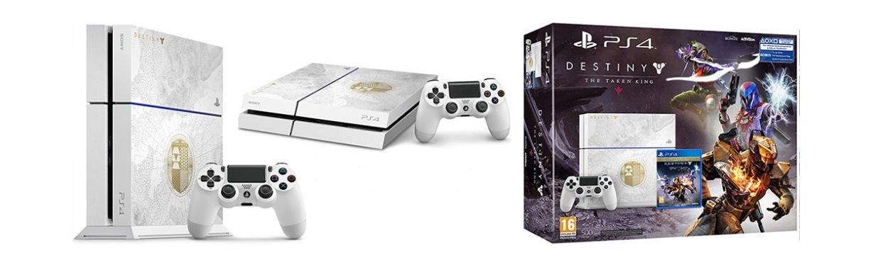 Sony PlayStation 4 500GB Limited Edition + 2 Controllers + Destiny: The Taken King Game + Sony Gold Wireless Stereo Headset