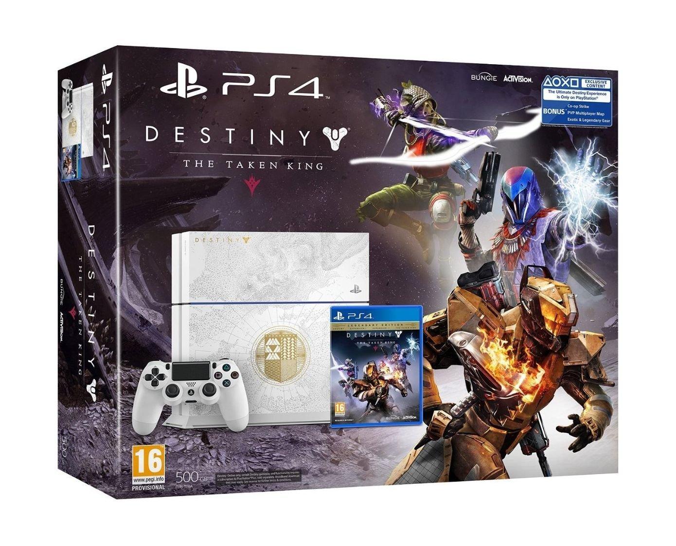 جهاز بلاي ستيشن ٤ ـ سعة ٥٠٠ جيجابايت + ٢ يد تحكم + ديستني: لعبة ذا تيكن كينج + سماعة رأس ستيريو لاسلكية لجهاز بلاي ستيشن٤