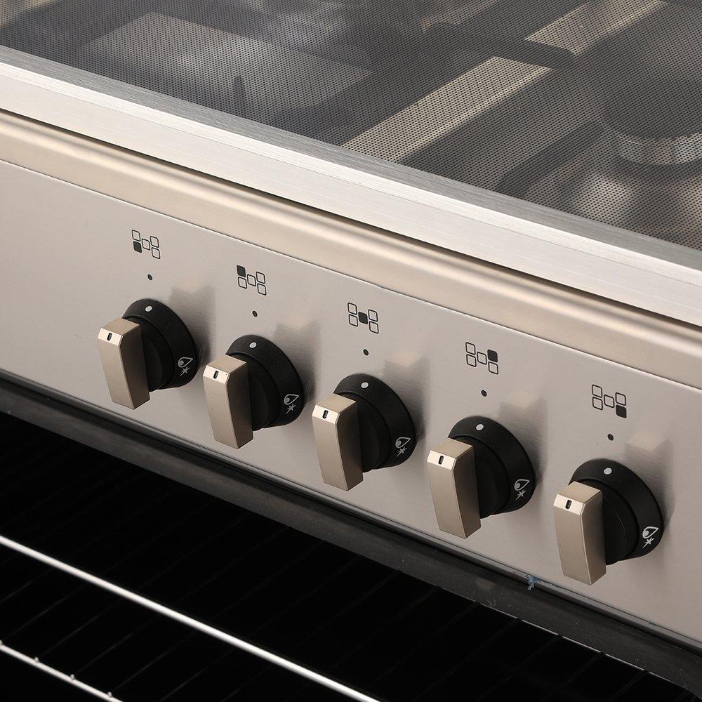 Wansa 5 Burners Gas Cooker, 90x60cm, WCI9502124XA - Stainless Steel