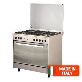 Buy Wansa 5 burners gas cooker, 90x60cm, wci9502124xa - stainless steel in Kuwait