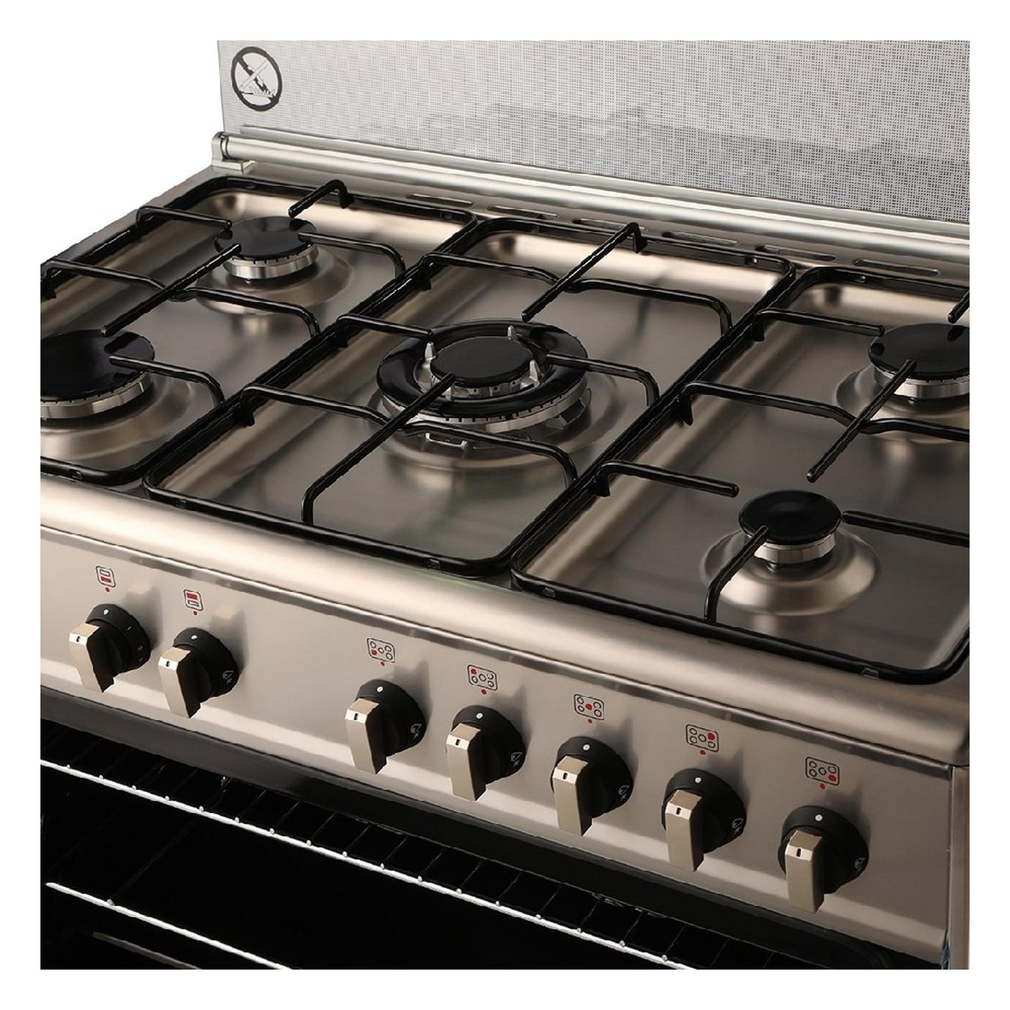Wansa 90x60cm 5-Burner Floor Standing Gas Cooker (WCI9502214XA) – Stainless Steel