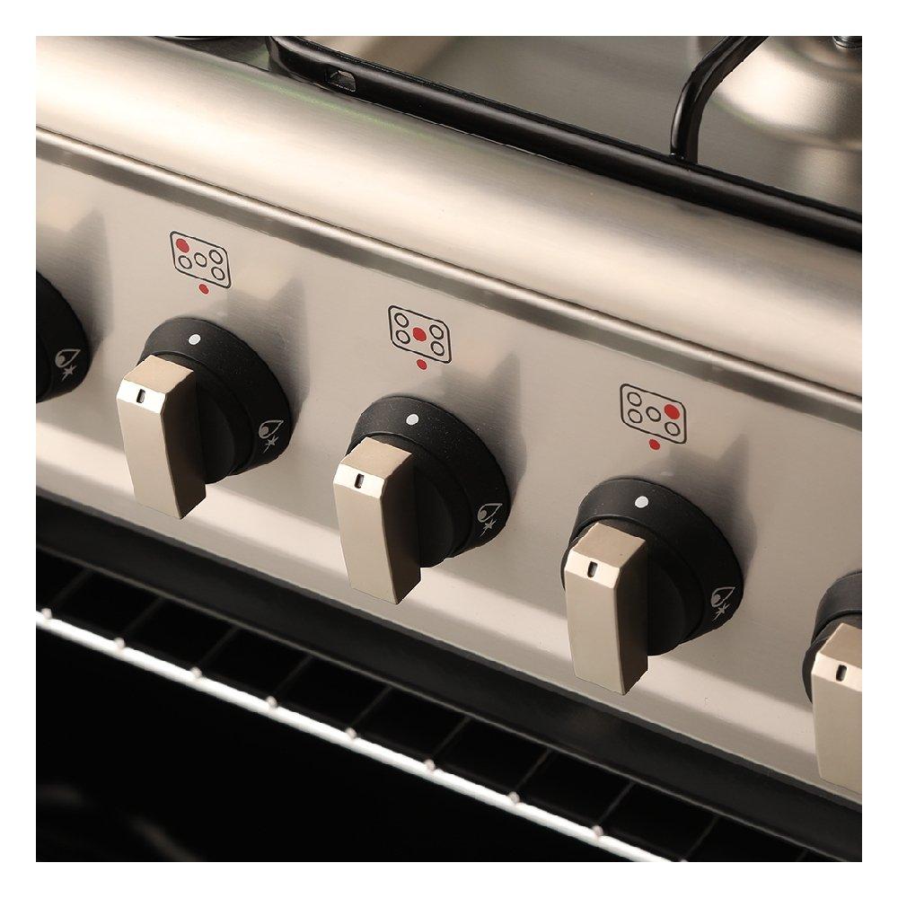 Wansa 5 Burners Floor Standing Gas Cooker, 90x60cm, WCI9502214XA - Stainless Steel