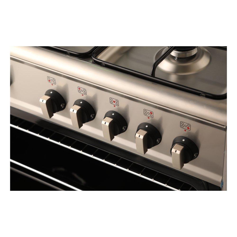 Wansa 5 Burners Floor Standing Gas Cooker, 90x60cm, WCI9502214XA - Stainless Steel