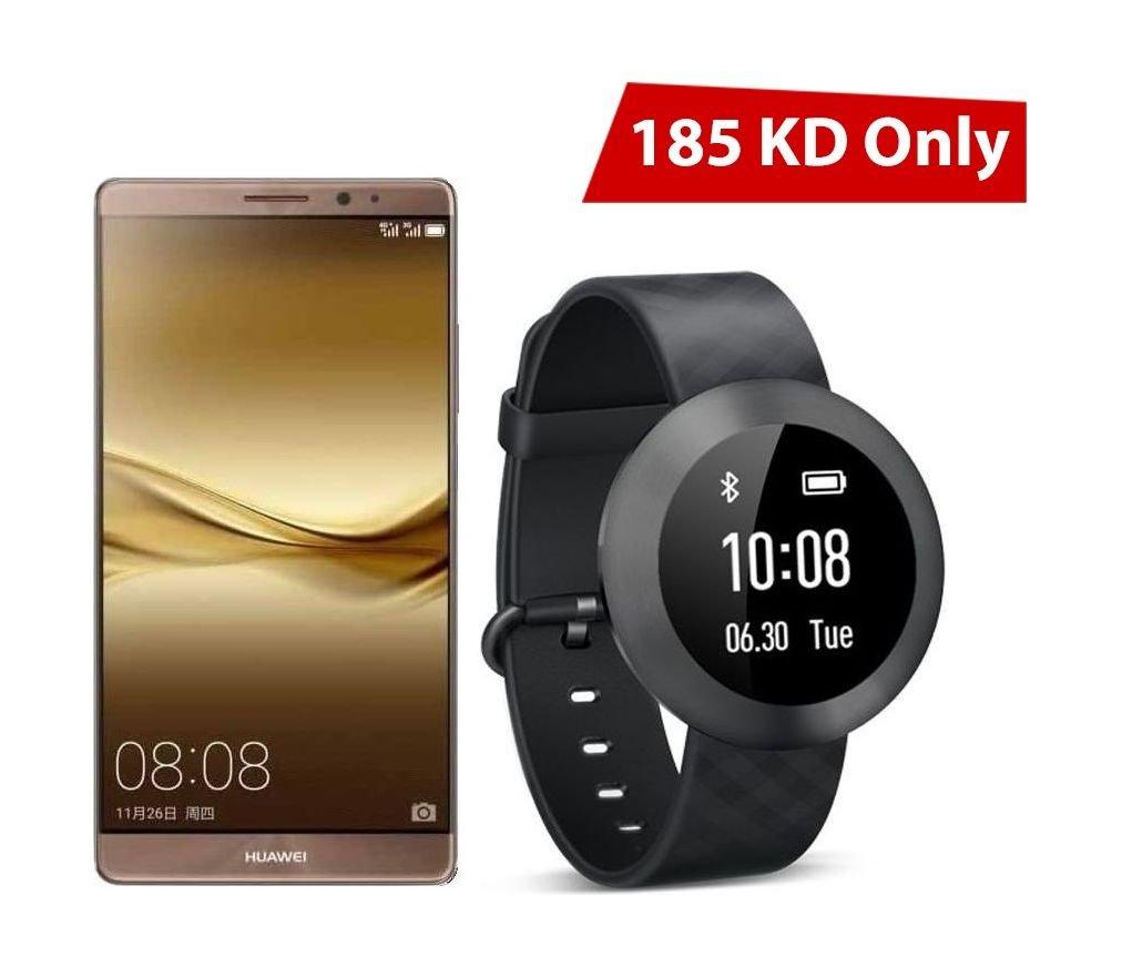 اطلب مسبقاً هاتف هواوي ميت ٨ - ٦٤ جيجا بايت ١٦ ميجا بكسل ٤ جي إل تي إي ٦ بوصة - يدعم خطين - موكا جولد + ساعة هواوي الذكية بي زيرو مجاناً.