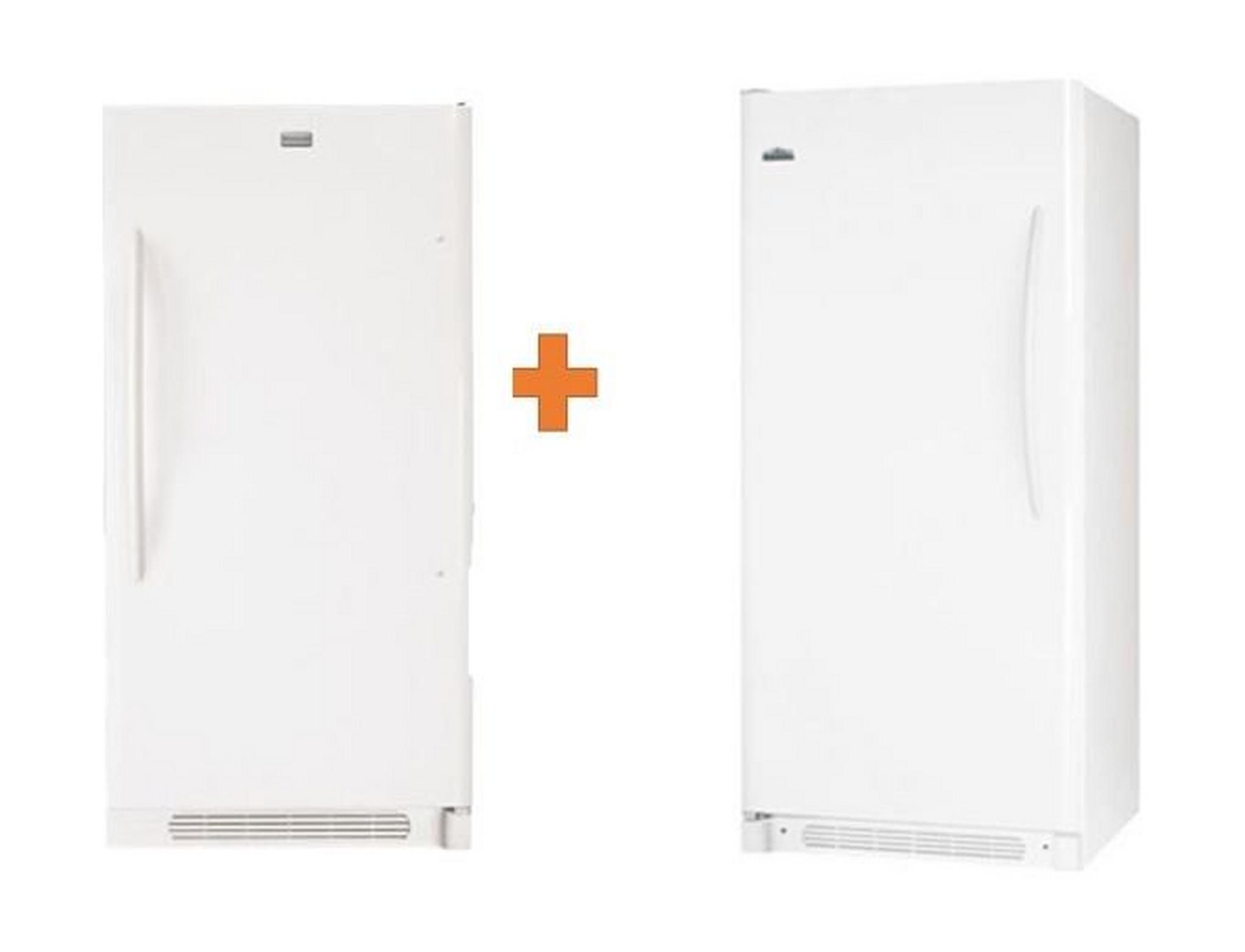 Frigidaire 21 CFT Single Door Refrigerator + Frigidaire 21 CFT Upright Freezer