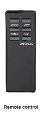 Wansa 55W Electric Stand Fan With Remote Control 16inch (FS40RC(5