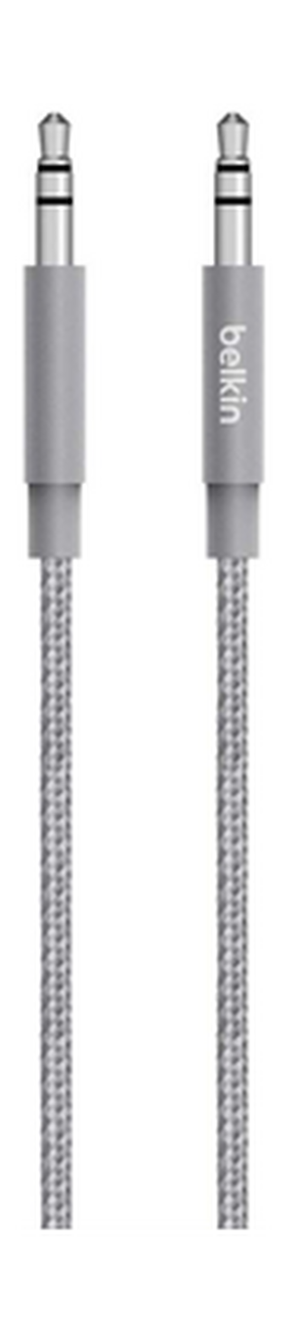 Buy Belkin mixit metallic aux cable 1. 2 meters (av10164bt04) - grey in Saudi Arabia