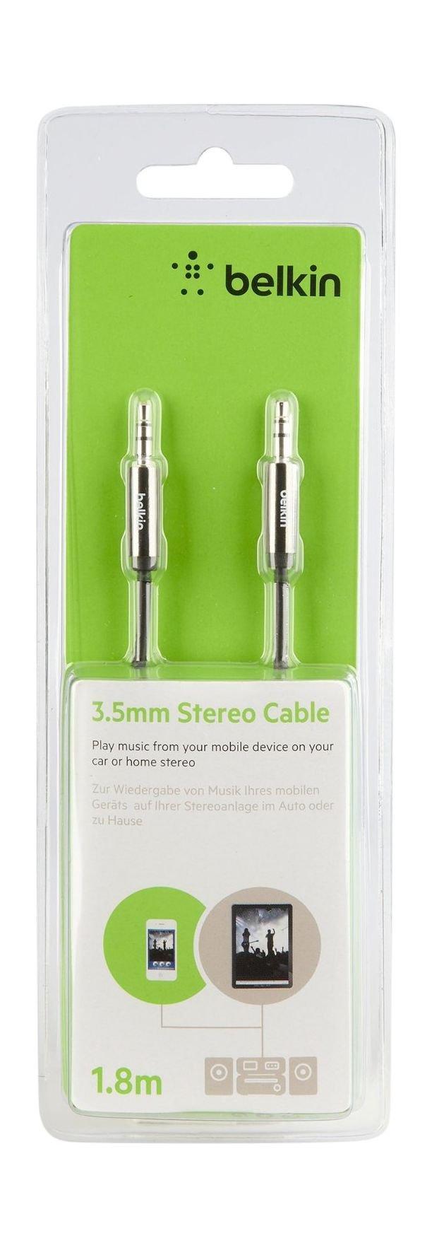 Belkin Metallic AUX Cable 1.8 Meter - Black