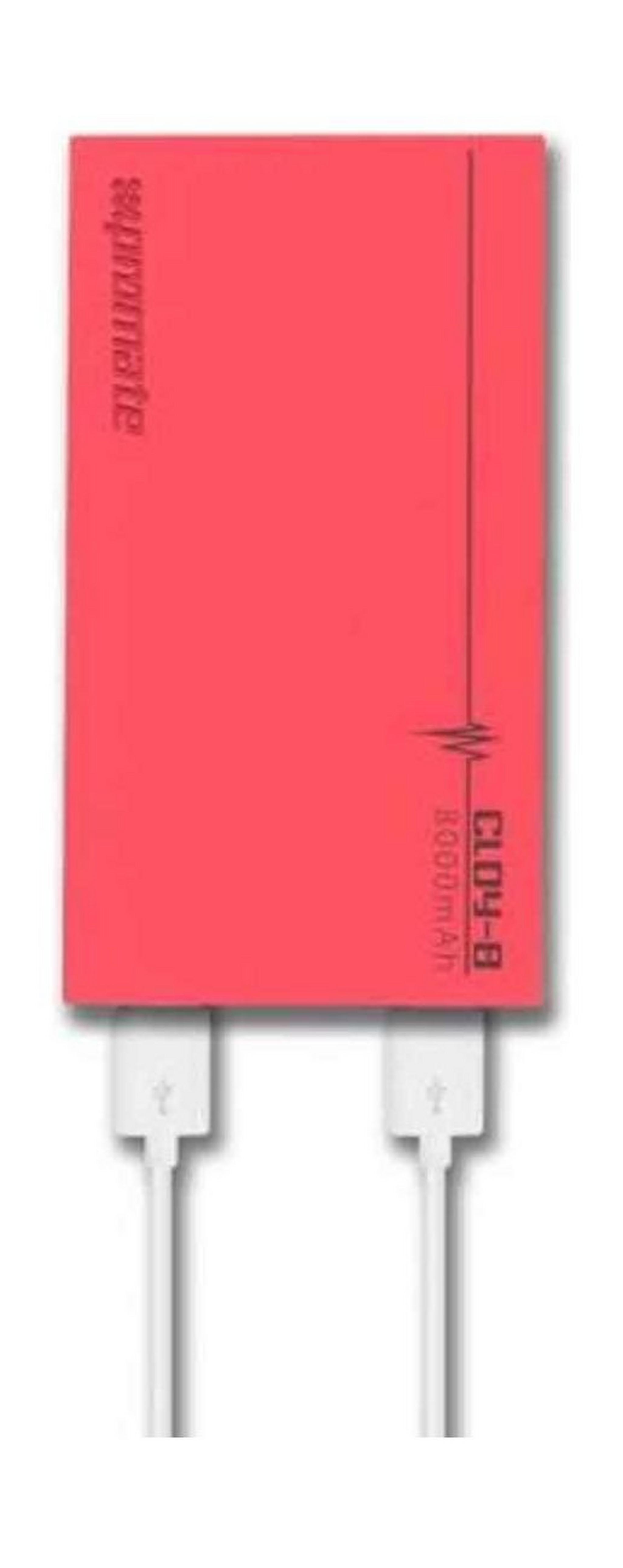 Promate Cloy-8 Premium Dual USB 8000mAh Power Bank - Pink