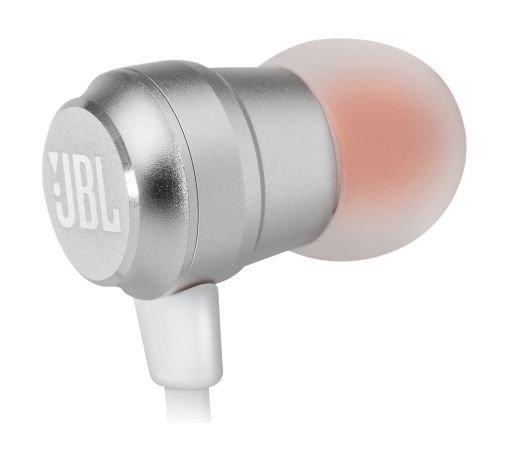 JBL In-Ear Flat Wired Earphone With High Performance 9mm Drivers (T280A) - Silver