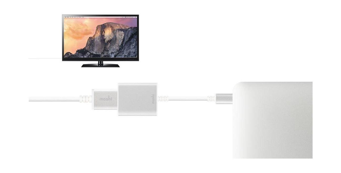 محول يو إس بي-سي إلى إتش دي إم آي من موشي – فضي (99MO084202)