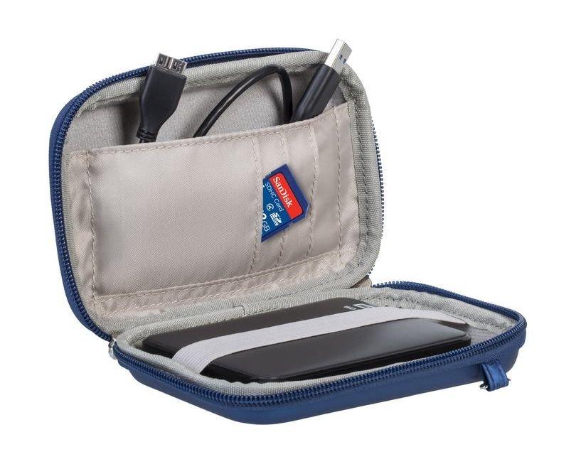 حقيبة حماية صلبة لأقراص التخزين المحمولة من ريفا – ٢.٥ بوصة – أزرق فاتح (9101)