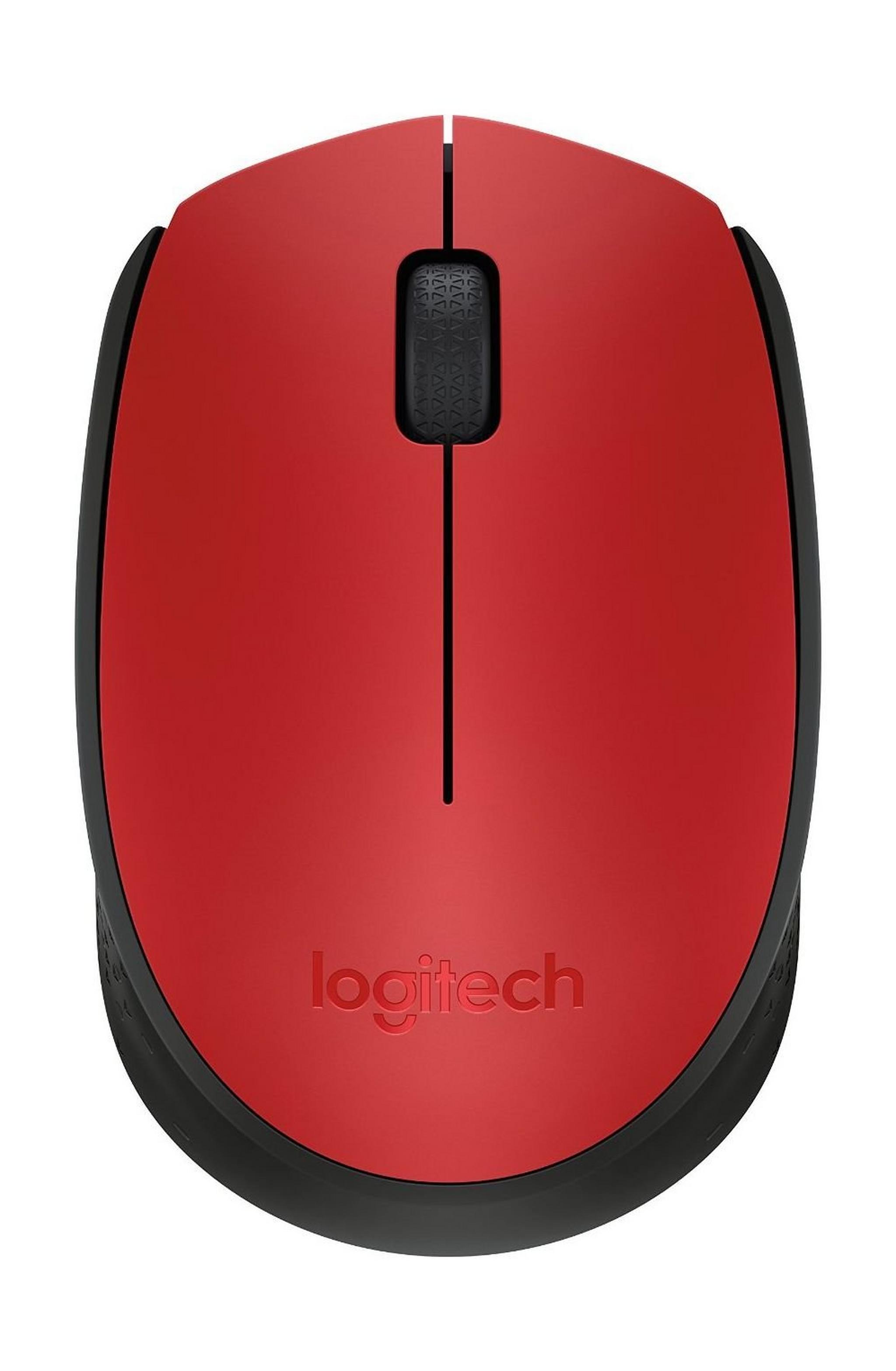 Logitech M171 2.4GHz Wireless Optical Mouse – Red