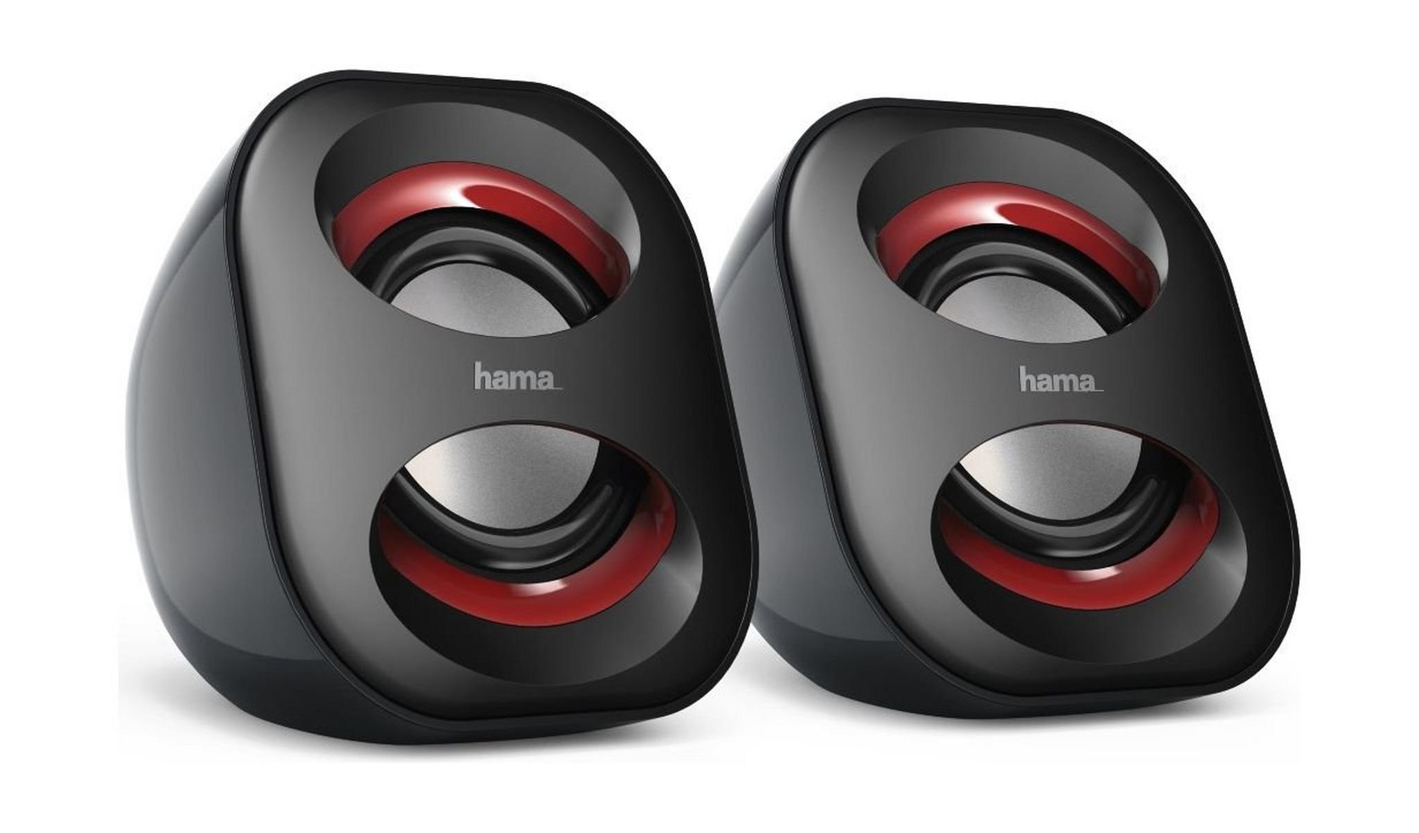 Hama Sonic Mobil 183 PC Speaker (00173131) – Black / Red