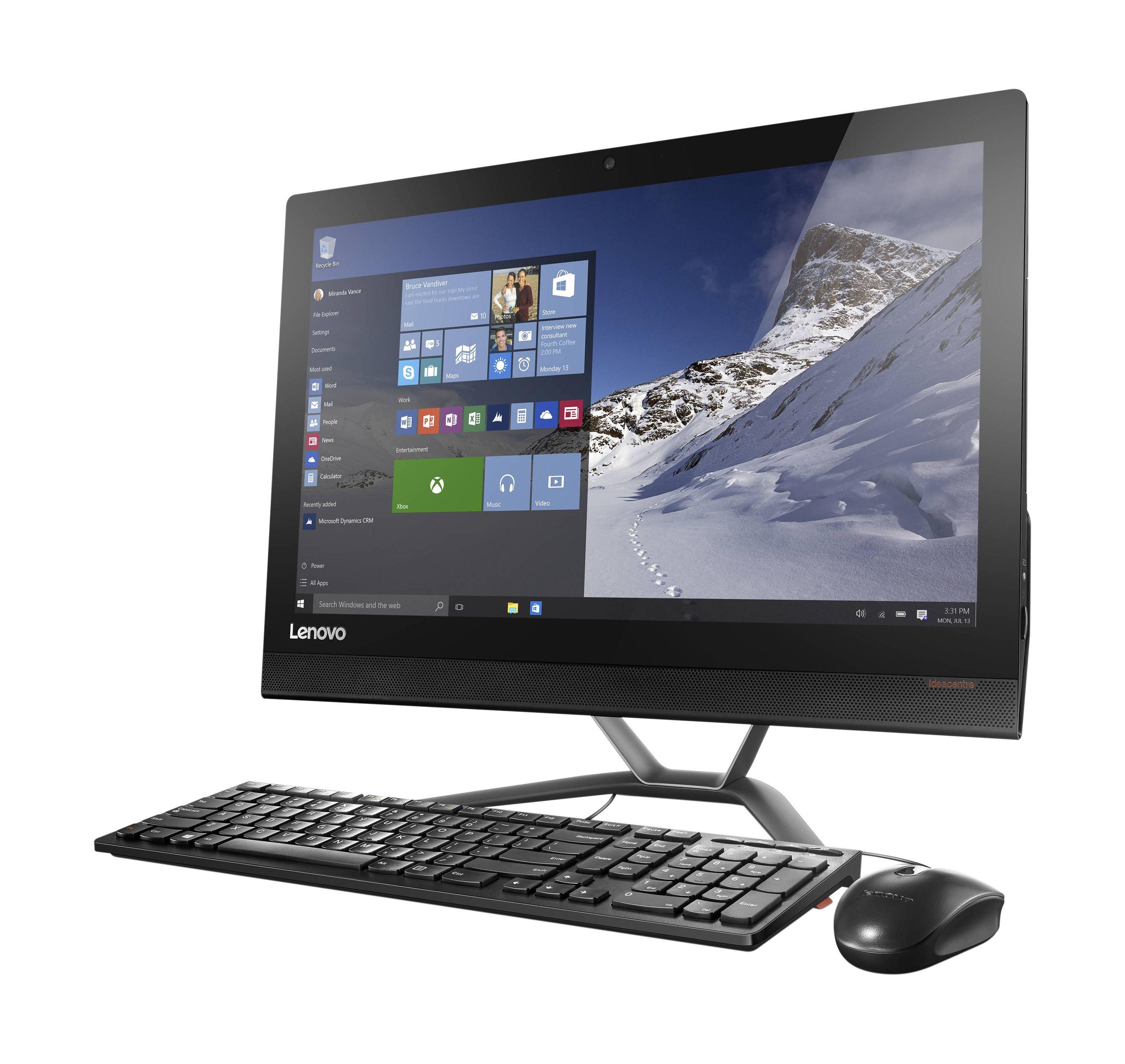 Lenovo Ideacentre AIO 300 Core i3 4GB RAM 500GB HDD 21.5-inch Touchscreen Desktop (F0BX007AAD) – Black