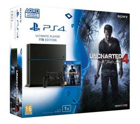 Sony PlayStation 4 1TB Console + 1 Controller + Uncharted 4 PS4 Game