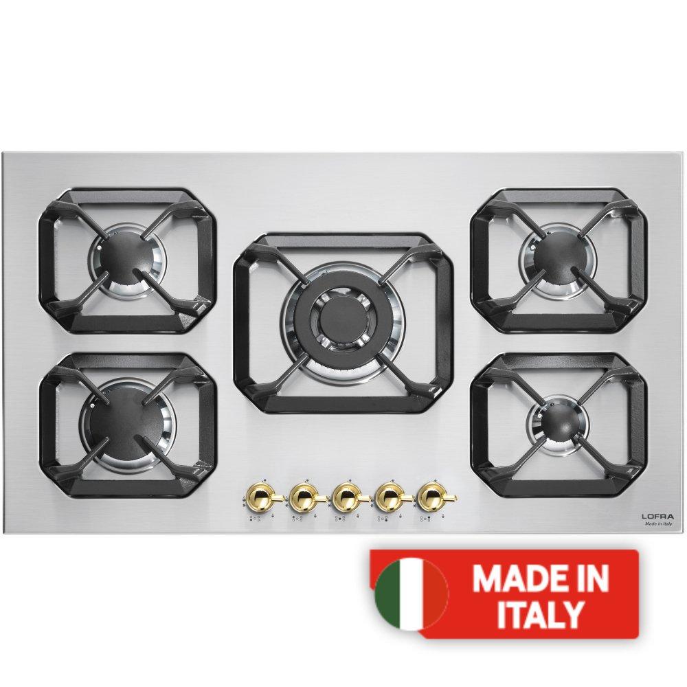 Buy Lofra 90cm 5-burner built-in gas hob (hrs9a0) - black in Kuwait