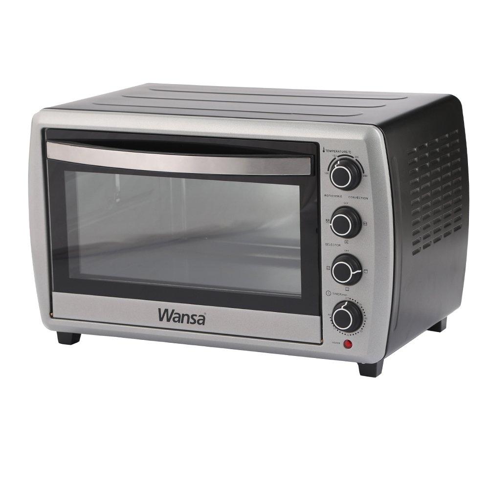 Buy Wansa electric oven,1800w, 48liters, kr-h48rcl-9skh – silver in Kuwait