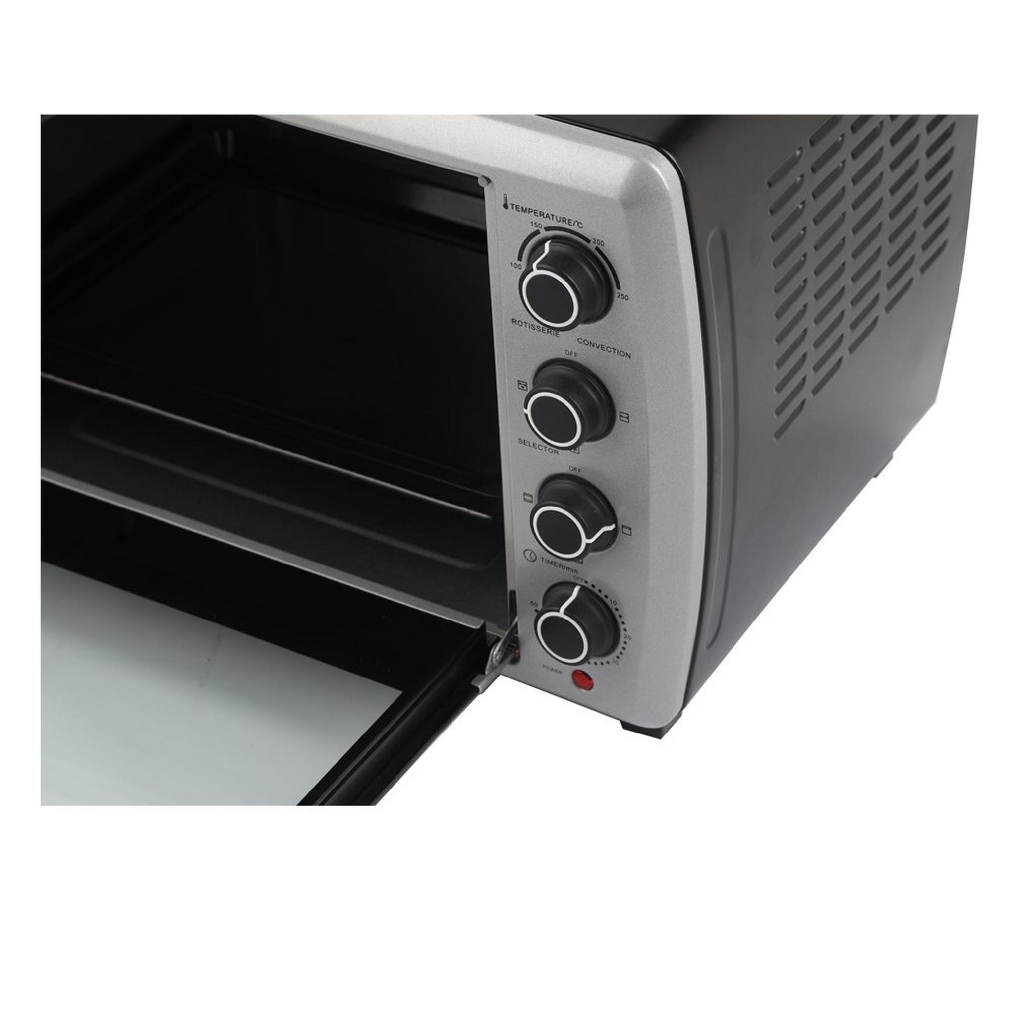 Wansa Electric Oven,1800W, 48Liters, KR-H48RCL-9SKH – Silver