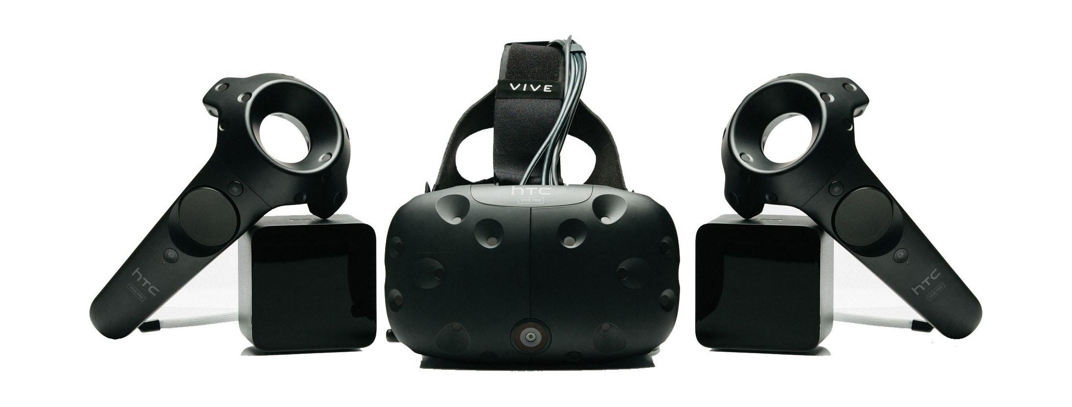 HTC Vive Virtual Reality Headset With Handheld Controllers