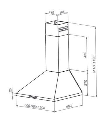 Lofra 60cm Jasminium Cooker Hood - Stainless Steel