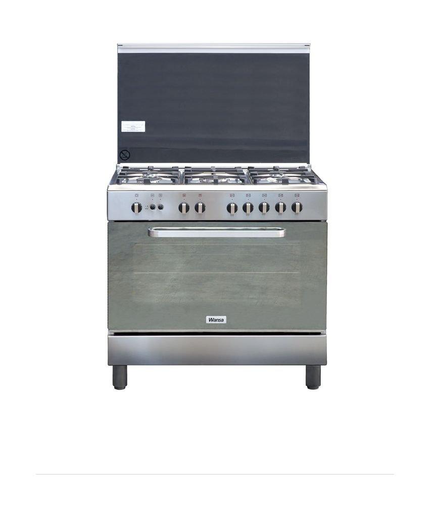 Wansa 90x60cm Gas Cooker Stainless Steel + Lagermania 90cm Undercabinet Cooker Hood