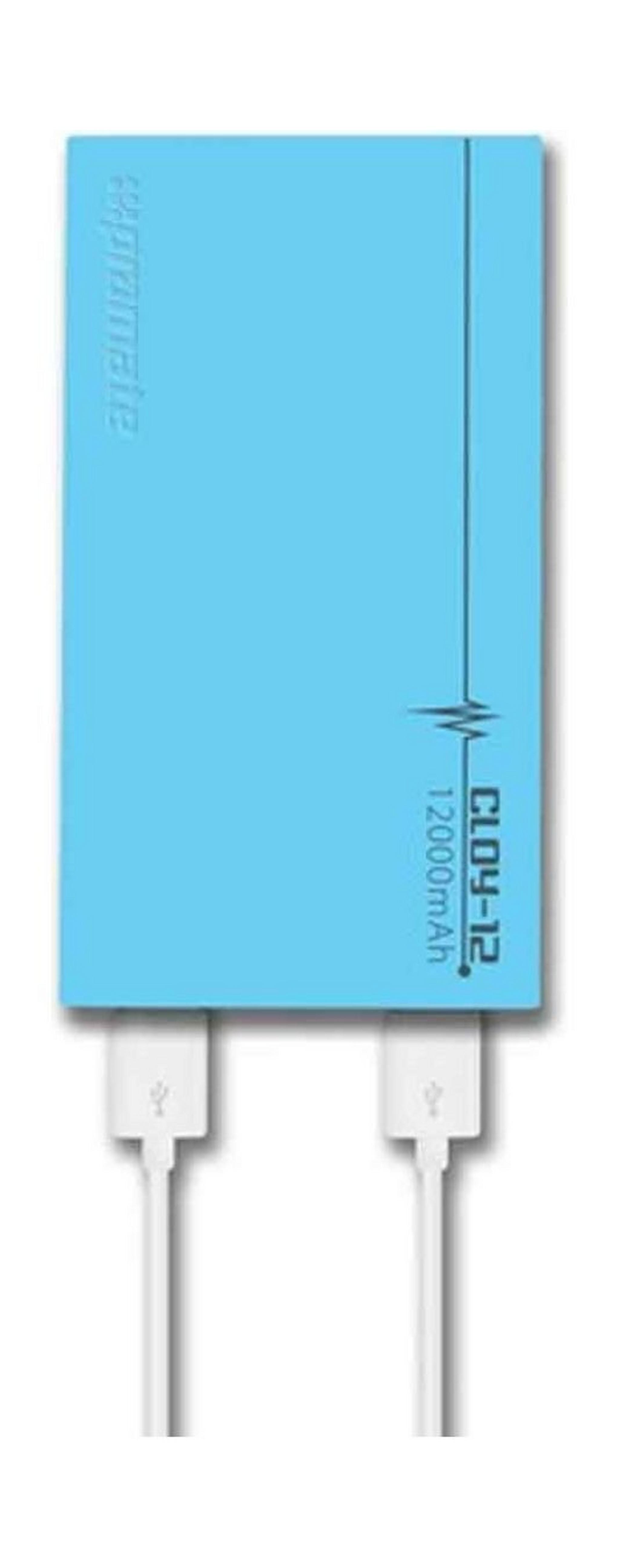 Promate Cloy-12 Premium Dual USB 12000mAh Power Bank - Blue