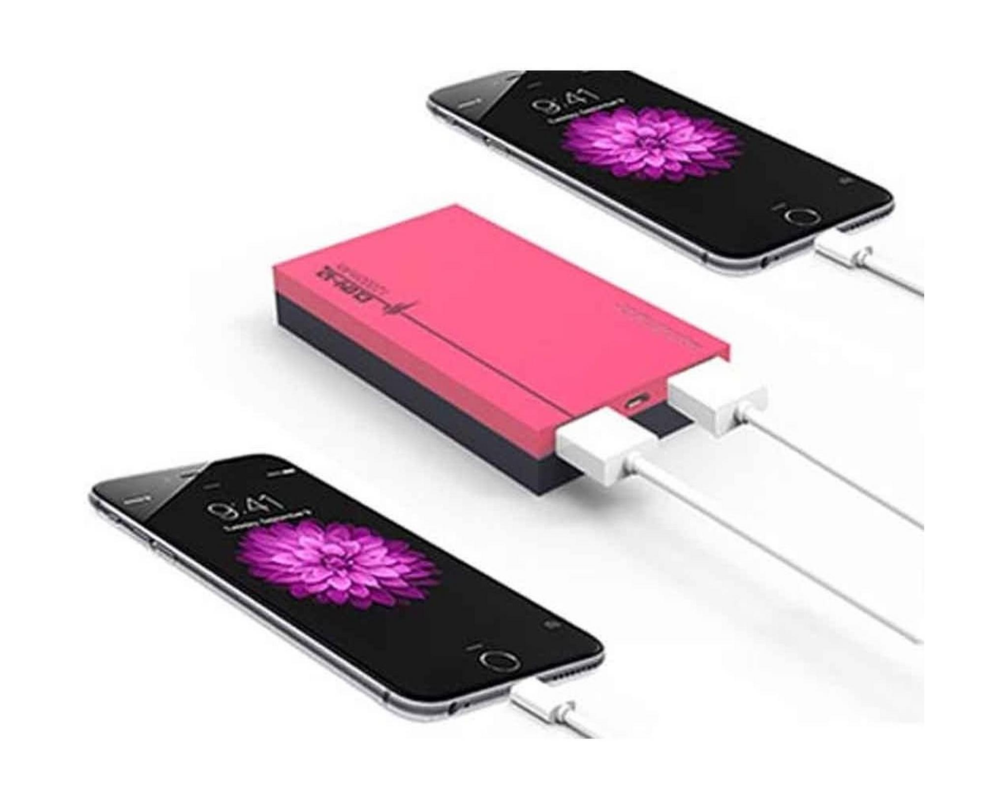 Promate Cloy-12 Premium Dual USB 12000mAh Power Bank - Pink