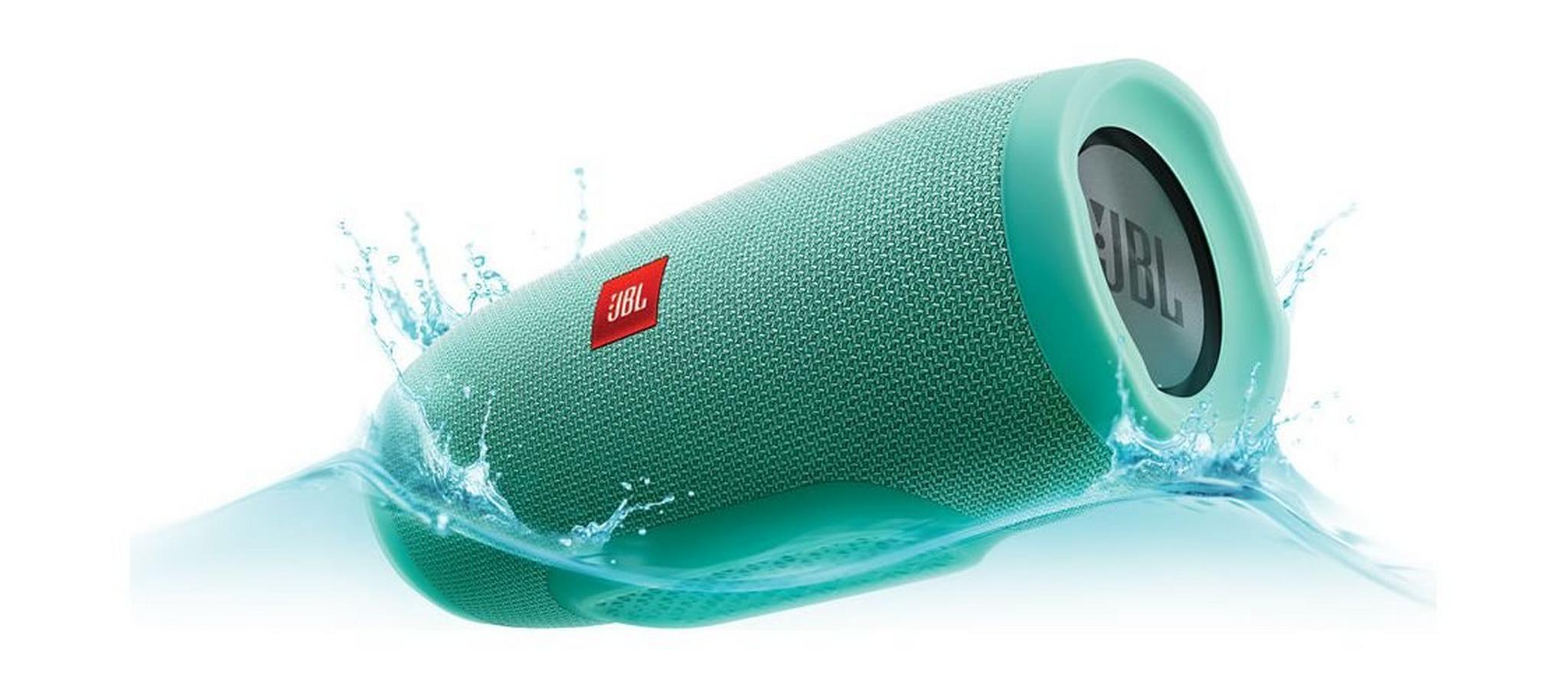 مكبر الصوت تشارج ٣ اللاسلكي المحمول والمضاد لتناثر الماء بتقنية البلوتوث من جى بي إل – أزرق مُخضر