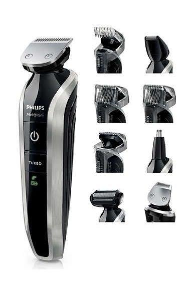 Philips Multigroom Series 7000 8-in-1 Head To Toe Trimmer For Maximum Versatility (QG3385/15) – Black / Silver