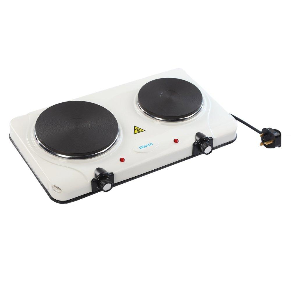 Buy Wansa 2500w double hot plate (es-027) – black / silver in Kuwait