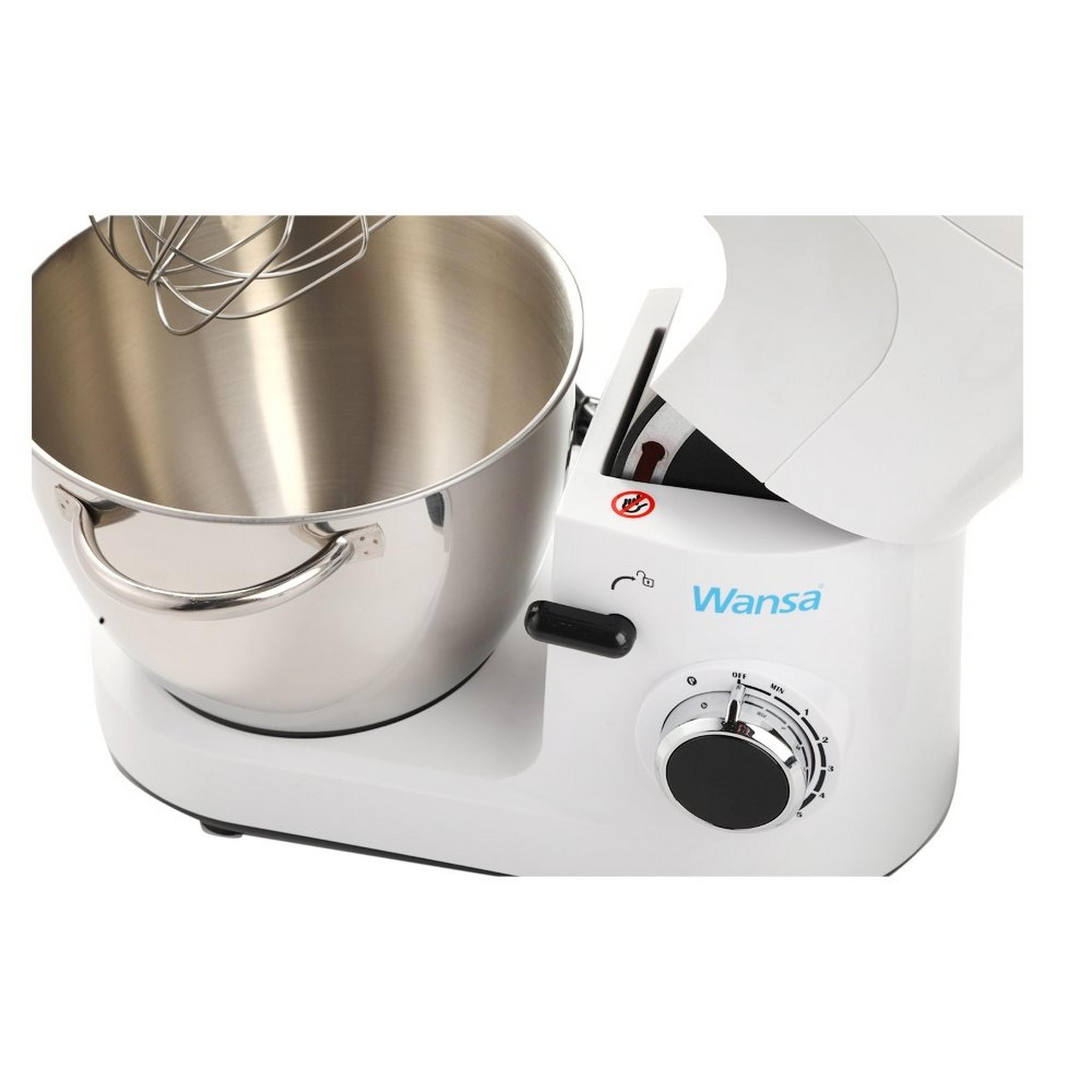 Wansa 1000W 4.5L Kitchen Machine With Blender Jar (LW-6833) – White