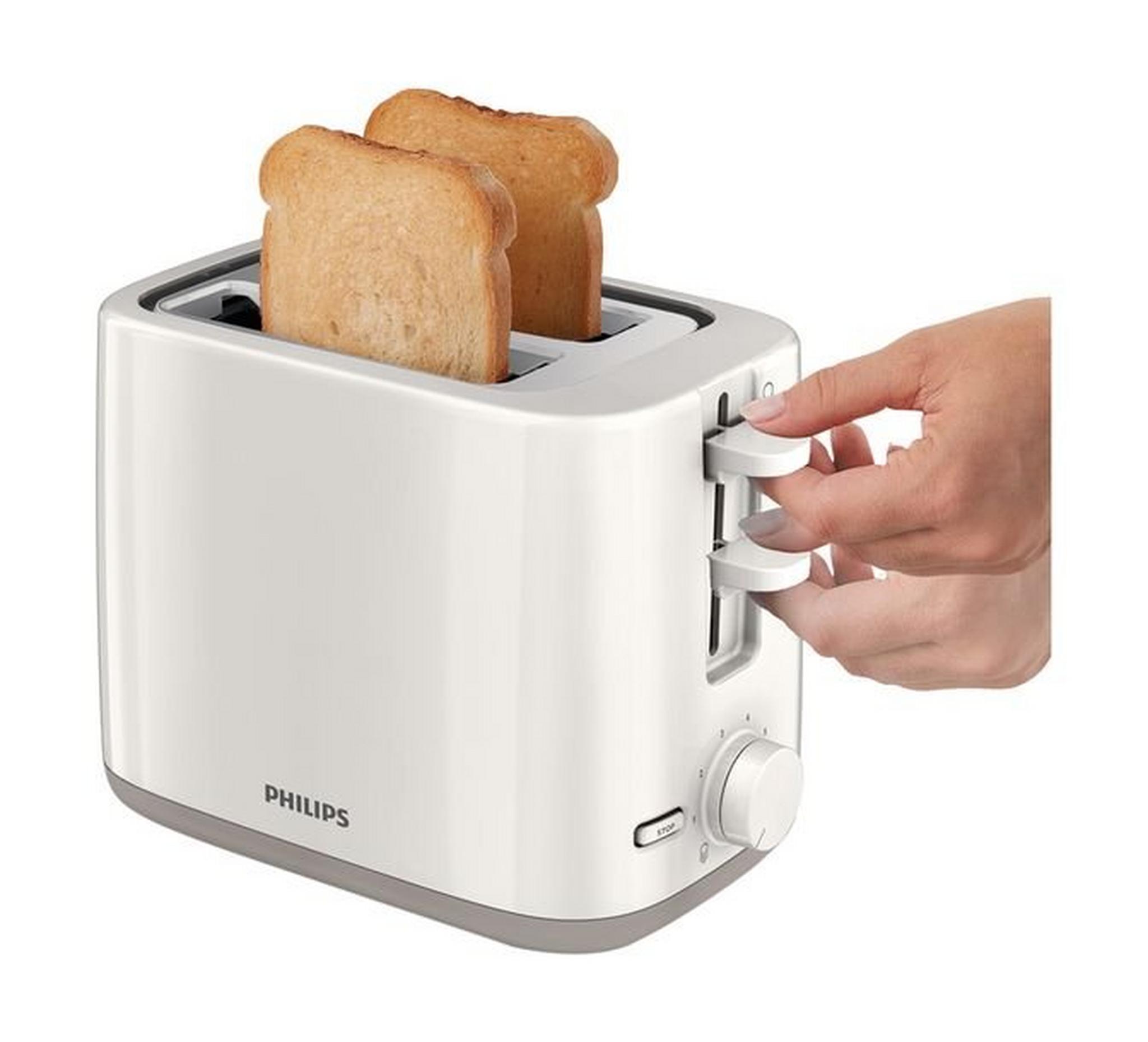 Philips Daily Collection Kettle And Toaster (HD9300+HD2595) – White