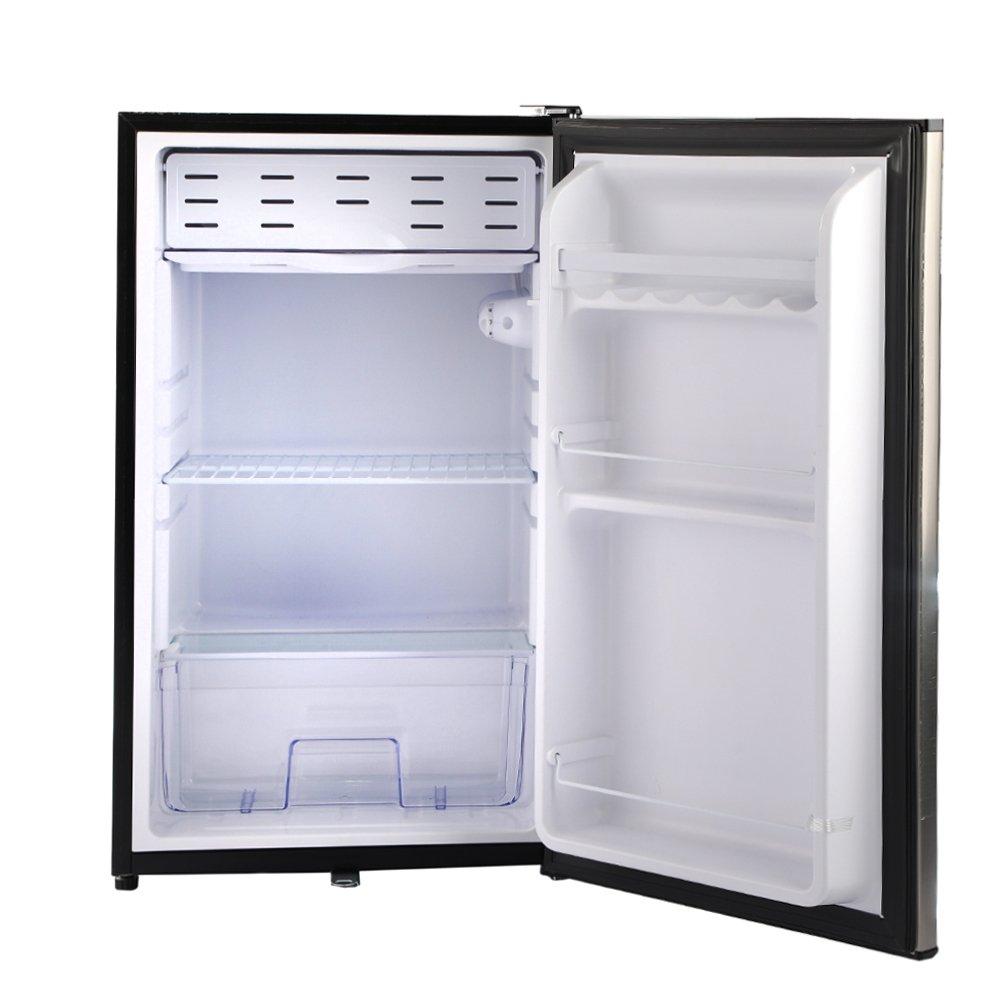 ثلاجة صغيرة باب واحد من ونسا، 3.5 قدم مكعب، سعة 95 لتر، WROW-102/120-DSSC7 - ستانلس ستيل