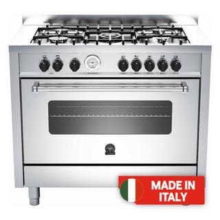 Buy La germania 100x60 cm 5-burner free-standing gas cooker (ams105c81bx) - stainless steel in Kuwait