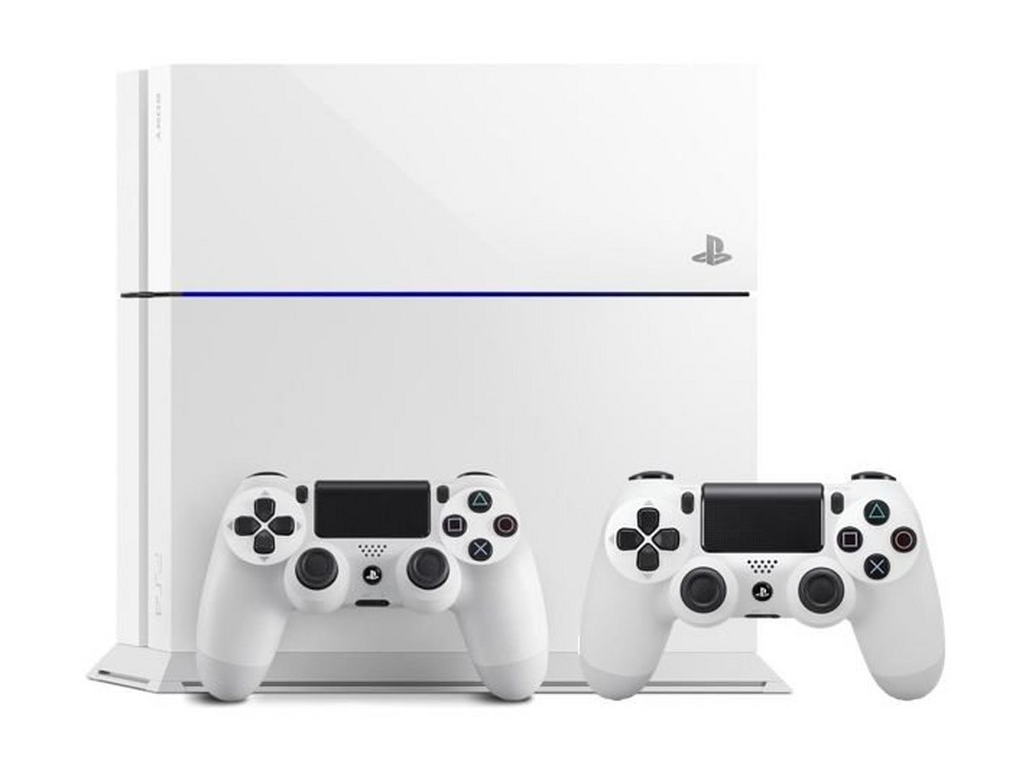 Sony PlayStation 4 500GB Console White + Sony PlayStation 4 DualShock 4 Wireless Controller White