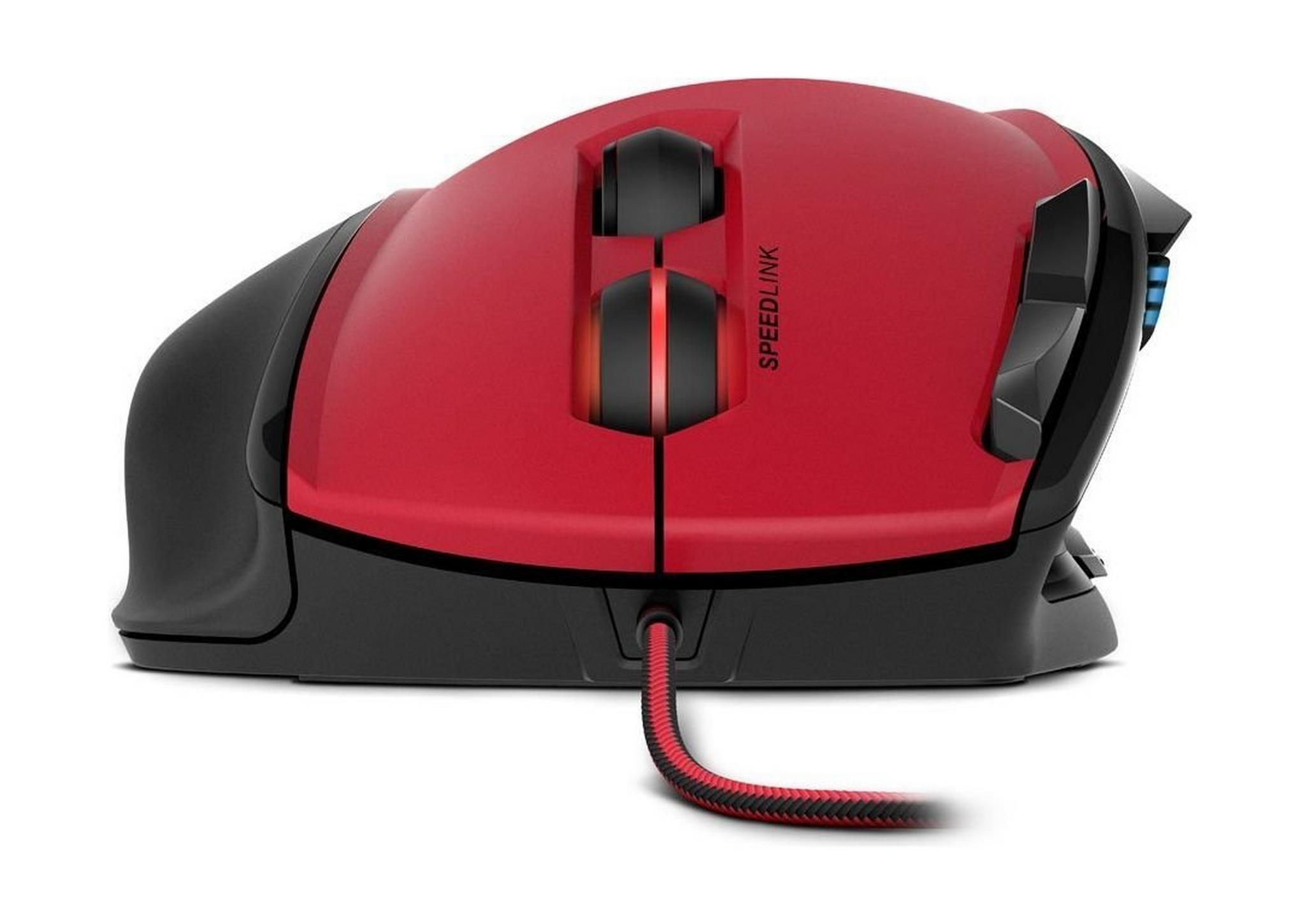 Speedlink Scelus Wired Optical Gaming Mouse - Red/Black
