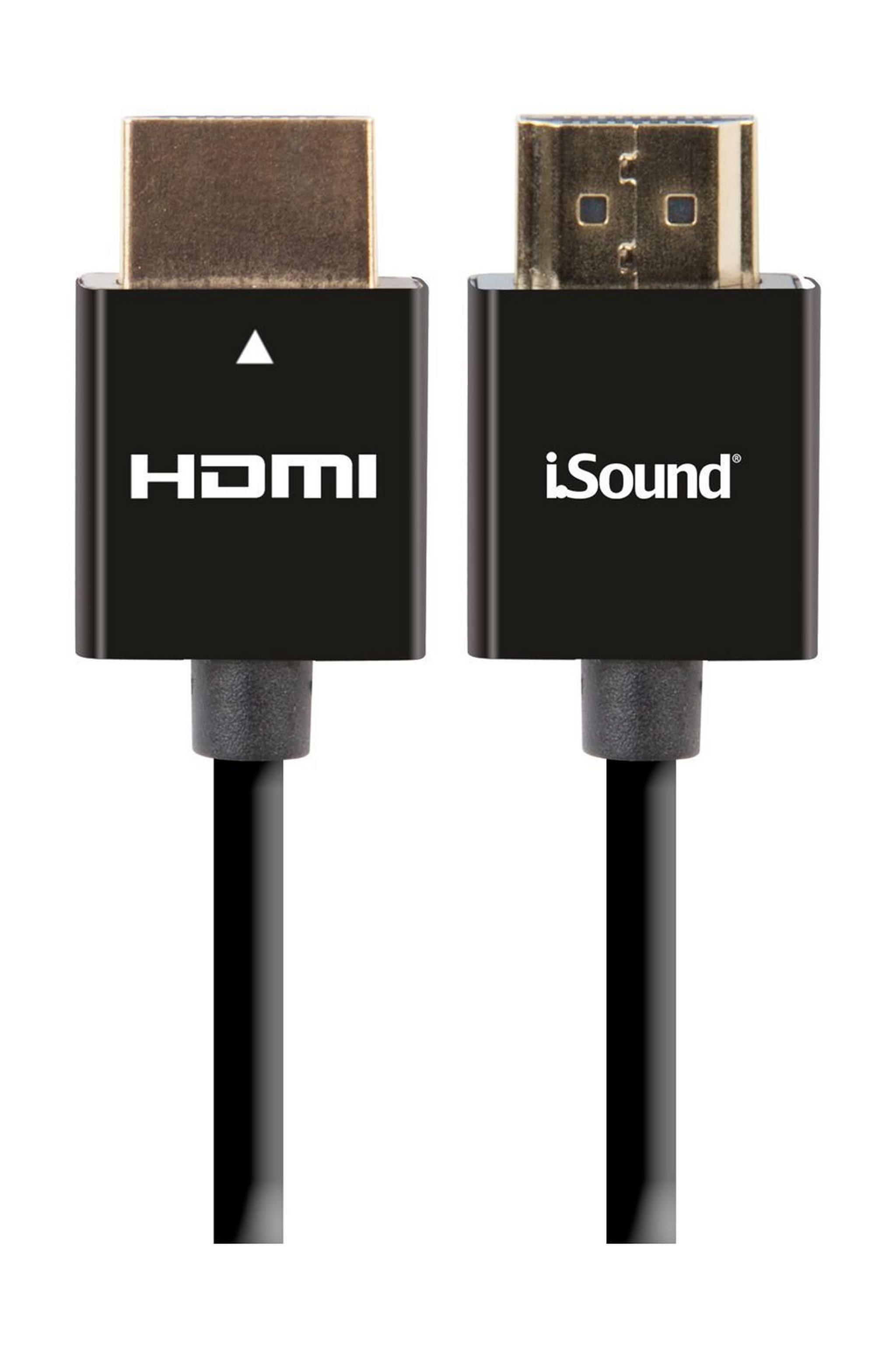 Dream Gear Super Slim HDMI Cable With Ethernet (ISOUND-5350) - Black