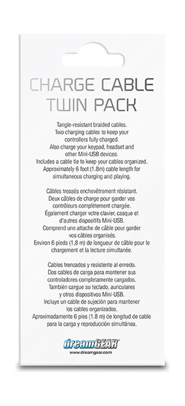 كابل الشحن المزدوج دريم جير لبلاي ستيشن ٣ – أسود (DGPS3-3874)