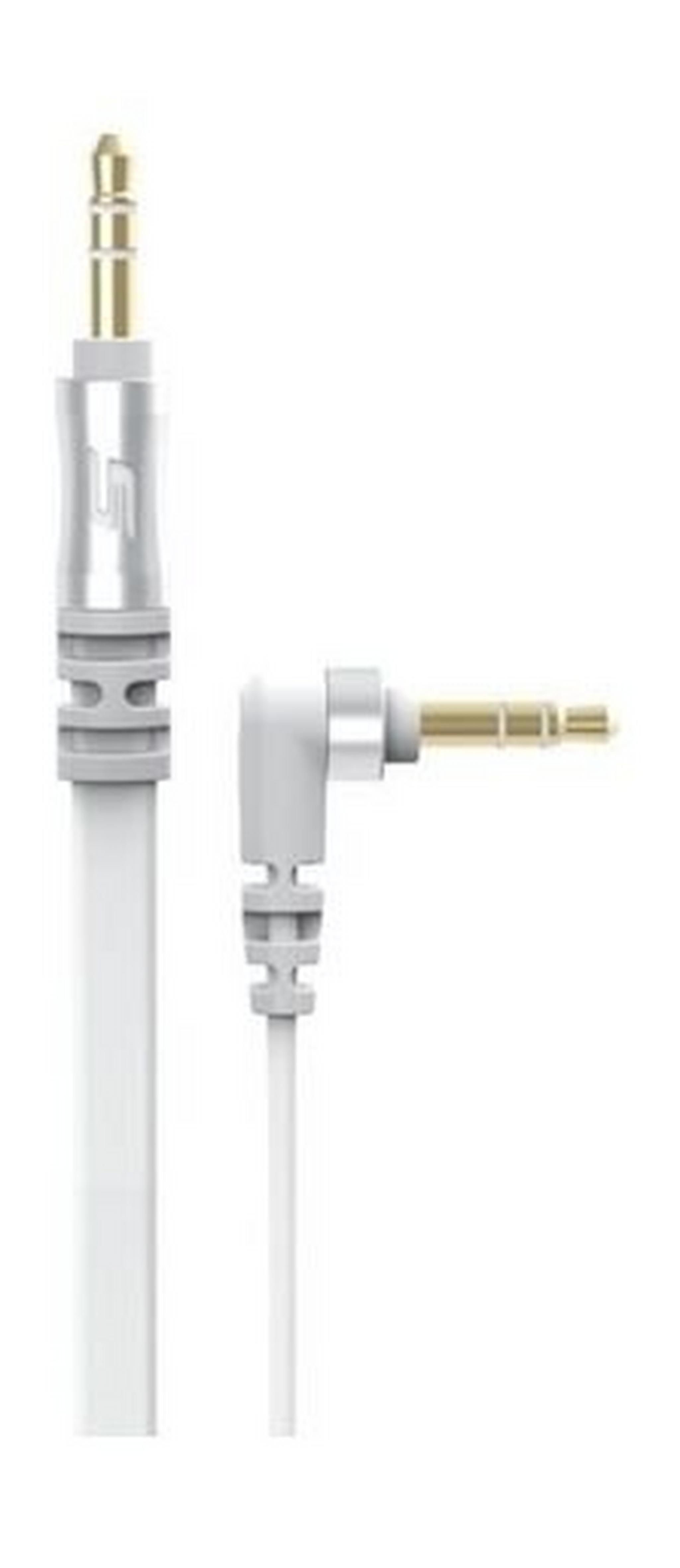 Scosche AUX Flatout Audio Cable 1-meter (SC-AUX3F) - White