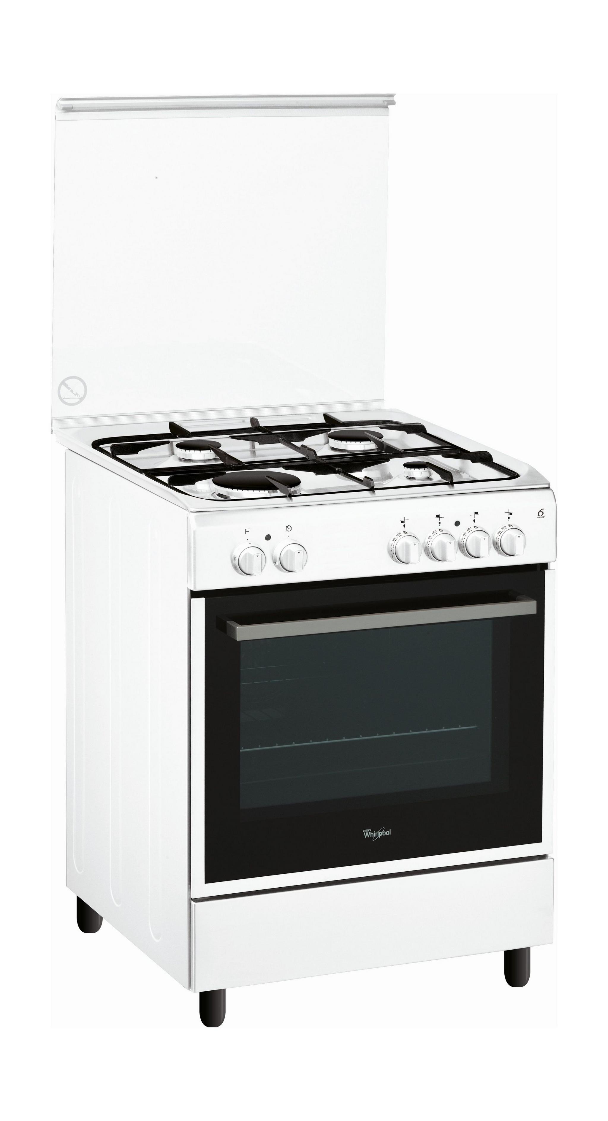 Whirlpool 60x60cm 4 Burners Floor Standing Gas Cooker (ACMK 6110) – White